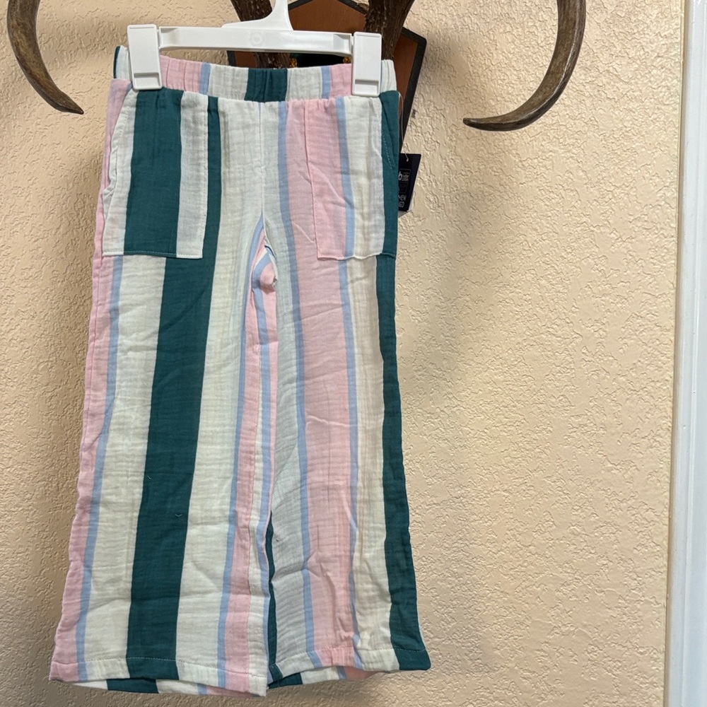 Grayson Threads Kids Striped Bottoms in Pink, Green, and White